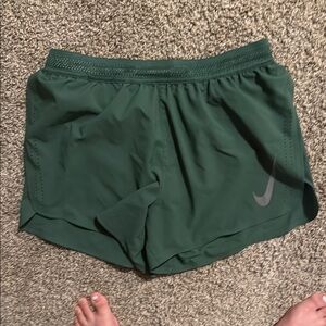 Nike Women's Green aeroswift Running Shorts